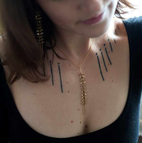 Artemis Necklace in Brass + Gold