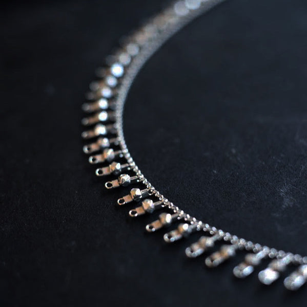 Eternity Drop Necklace in Sterling Silver