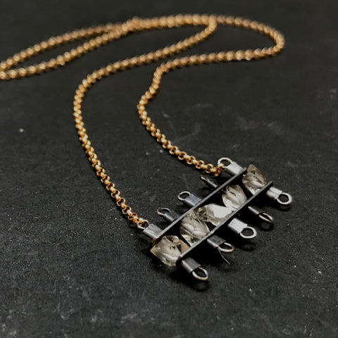 Horizon Necklace in Herkimer Diamonds