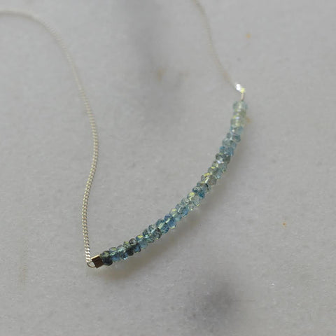 Strand Necklace in Moss Aquamarine