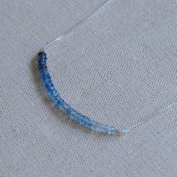 Strand Necklace in Moss Aquamarine