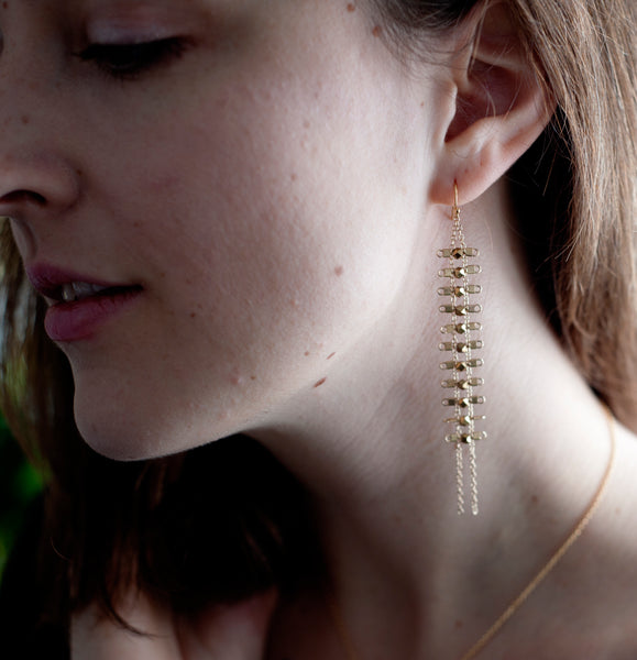 Artemis Earrings in Brass + Gold