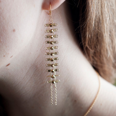 Artemis Earrings in Brass + Gold